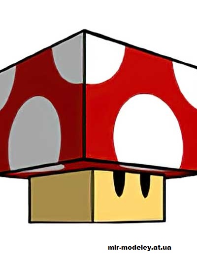 №16178 - Super Mushroom (cubeecraft) из бумаги