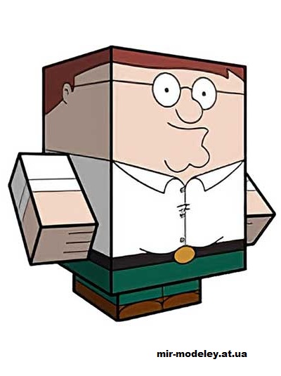 №16164 - Peter Griffin (cubeecraft) из бумаги