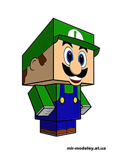№16179 - Luigi (cubeecraft) из бумаги