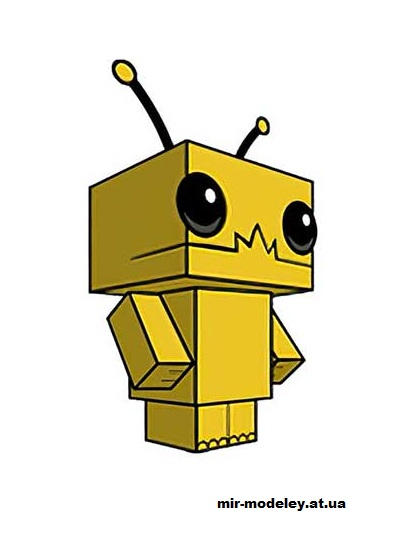 №16182 - Alien Hominid (cubeecraft) из бумаги