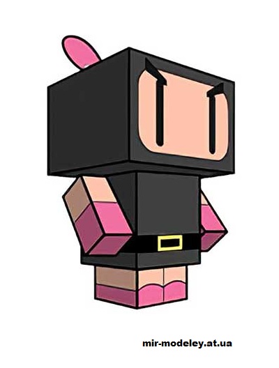 №16155 - Bomberman (cubeecraft) из бумаги