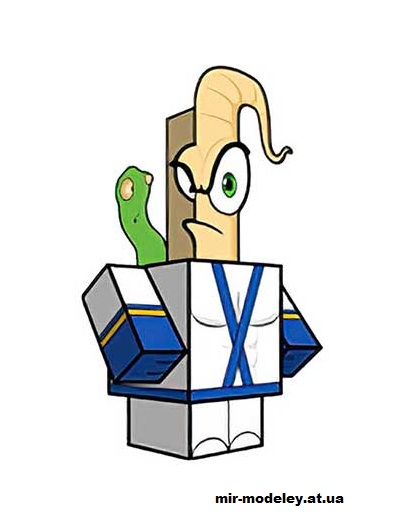 №16170 - Earthworm Jim (cubeecraft) из бумаги