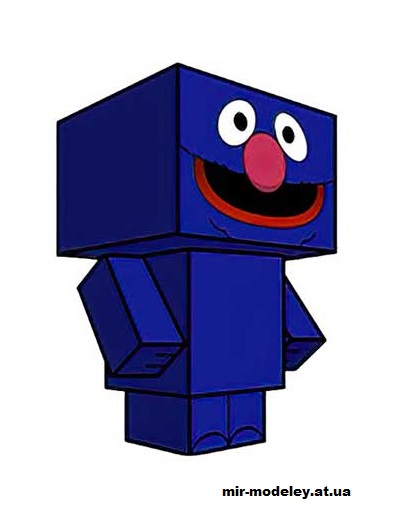 №16165 - Grover (cubeecraft) из бумаги
