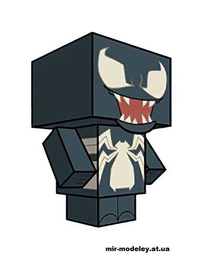 №16183 - Venom (cubeecraft) из бумаги