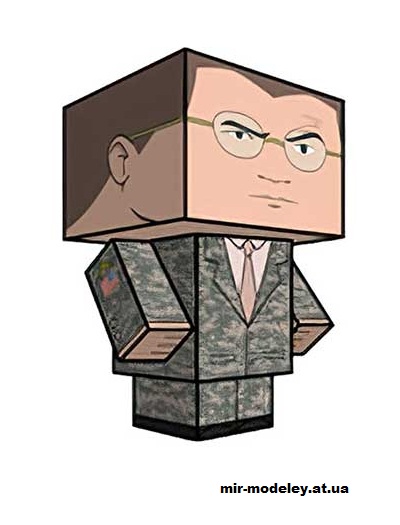 №16125 - Stephen Colbert (Iraq) (cubeecraft) из бумаги