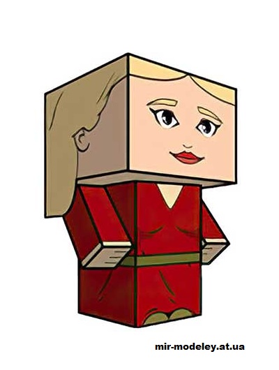 №16145 - Buttercup (red dress) (cubeecraft) из бумаги