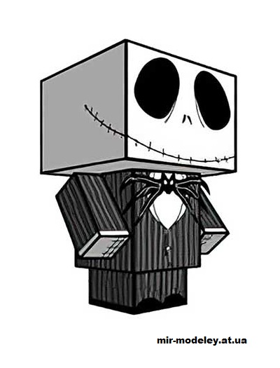 №16191 - Jack Skellington (cubeecraft) из бумаги