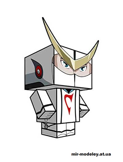 №16123 - Casshern (w/face shield) (cubeecraft) из бумаги