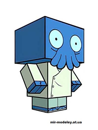 №16288 - Dr. Zoidberg (from parallel universe) (cubeecraft) из бумаги