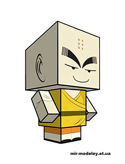 №16281 - Krillin (cubeecraft) из бумаги