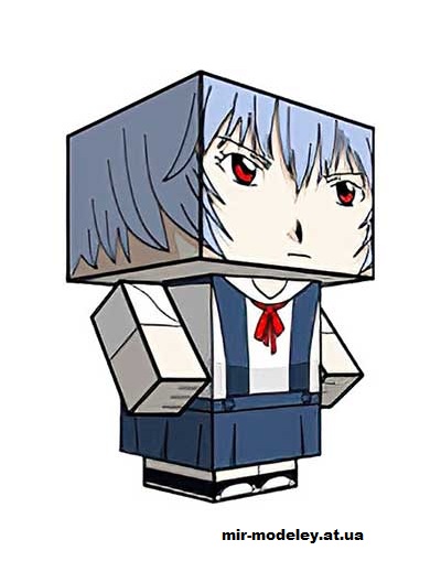 №16217 - Rei Ayanami (school uniform) (cubeecraft) из бумаги
