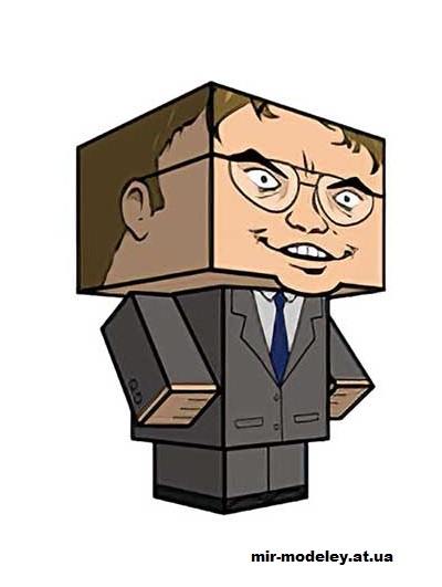 №16265 - Dwight Kurt Schrute III (cubeecraft) из бумаги