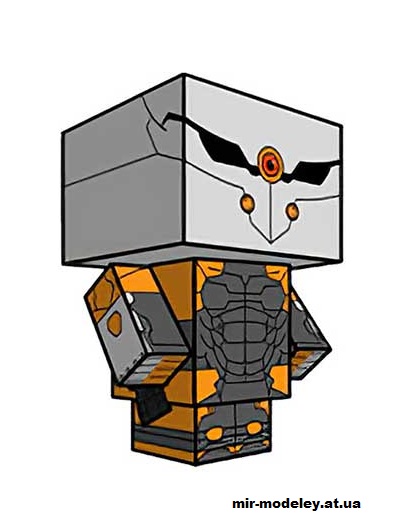 №16247 - Gray Fox (cubeecraft) из бумаги