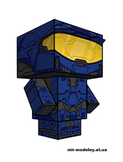 №16289 - SPARTAN - BLUE TEAM (Halo) (cubeecraft) из бумаги
