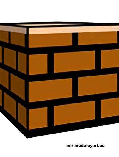 №16204 - Brick Block (cubeecraft) из бумаги