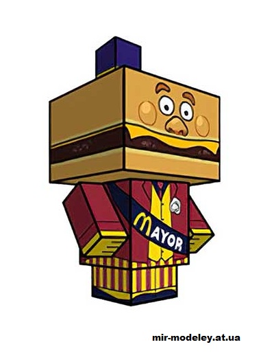 №16249 - Mayor McCheese (cubeecraft) из бумаги