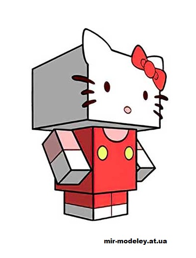 №16192 - Hello Kitty (cubeecraft) из бумаги