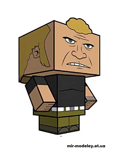 №16261 - Brock Samson (black shirt) (cubeecraft) из бумаги