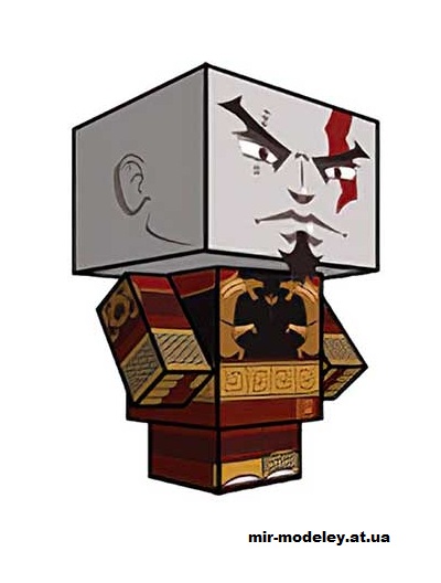 №16245 - Kratos (Ares Armor version) (cubeecraft) из бумаги