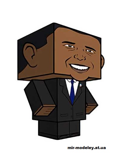 №16252 - Barack Obama (cubeecraft) из бумаги