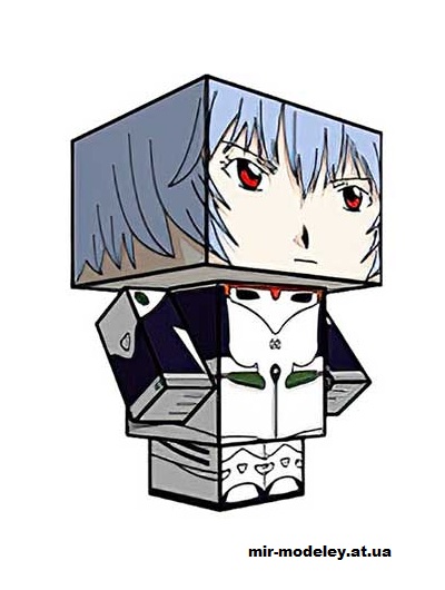 №16219 - Rei Ayanami (cubeecraft) из бумаги