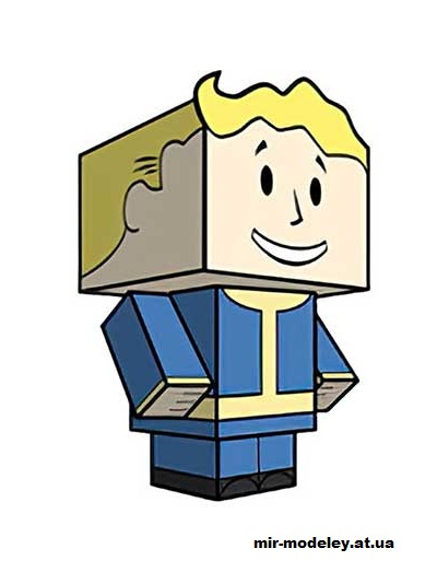 №16260 - Vault Boy (cubeecraft) из бумаги