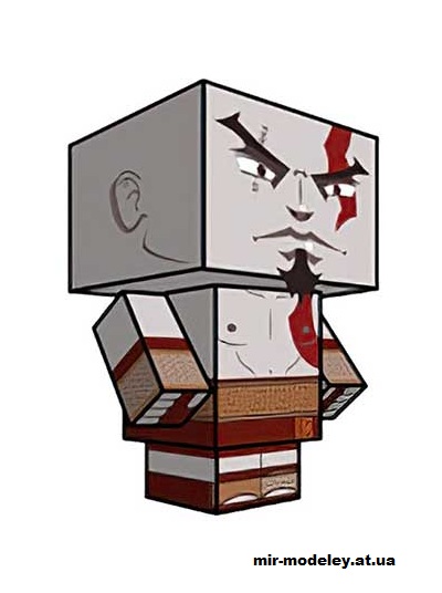 №16246 - Kratos (cubeecraft) из бумаги