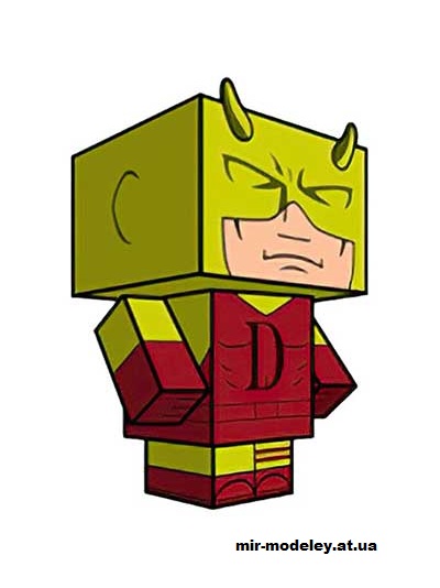 №16227 - Daredevil (Yellow) (cubeecraft) из бумаги