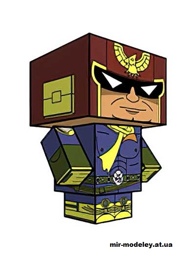 №16206 - Captain Falcon (cubeecraft) из бумаги