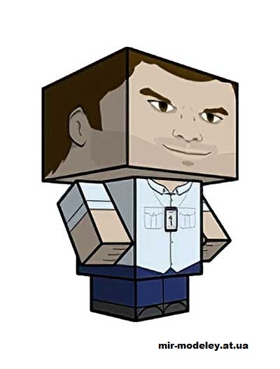 №16268 - Dexter (cubeecraft) из бумаги