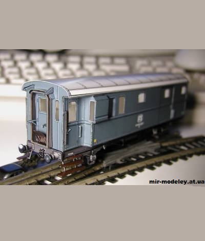 №1638 - Багажный вагон / Bagagliaio [Fabrizio Prudenziati] из бумаги