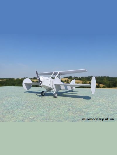 №1698 - Автожир Шаппеделейна / Aerogyre Chappedelaine (Criquet) из бумаги