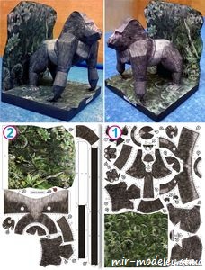 №1700 - Gorila horská [ABC 12/2007] из бумаги