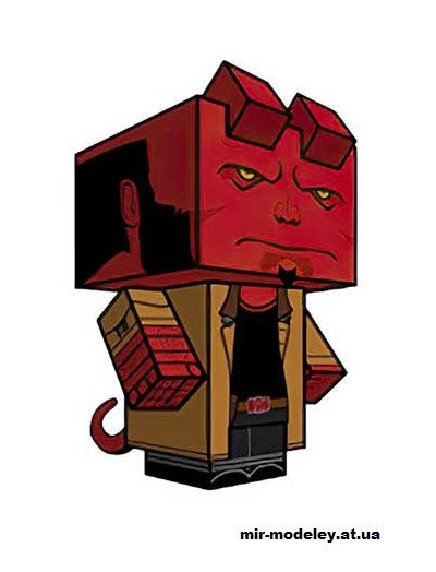 №16297 - Hellboy (movie version) (cubeecraft) из бумаги