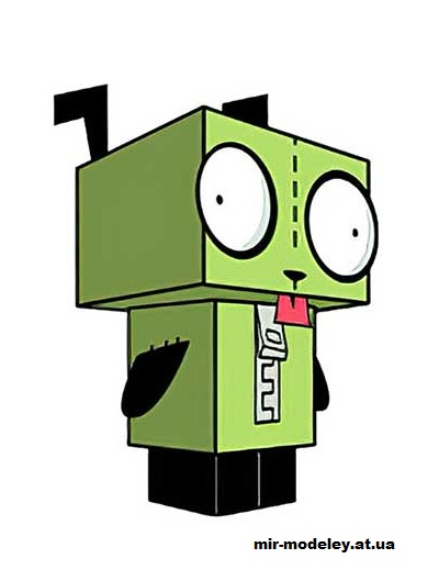 №16304 - Gir (in dog suit) (cubeecraft) из бумаги