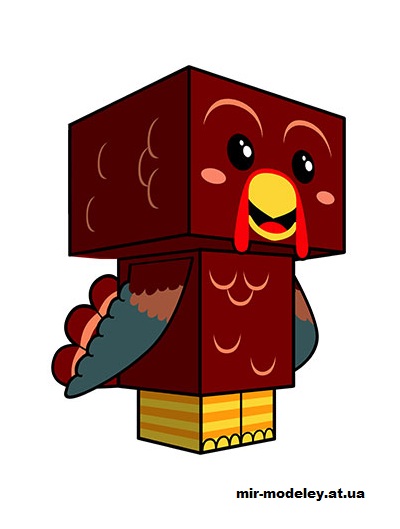 №16352 - Turkey (cubeecraft) из бумаги