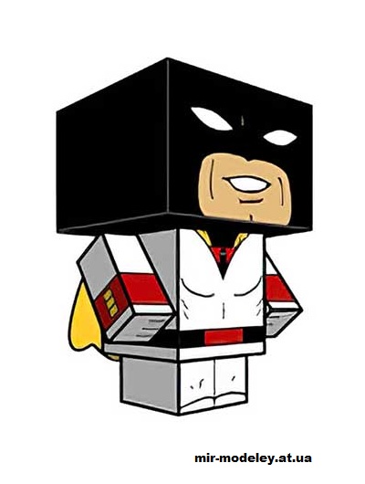 №16308 - Space Ghost (cubeecraft) из бумаги