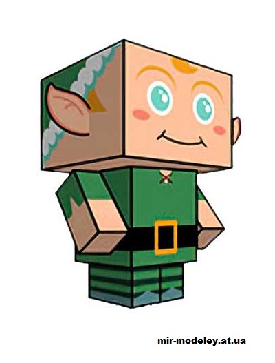 №16355 - Elf (Christmas Clone) (cubeecraft) из бумаги