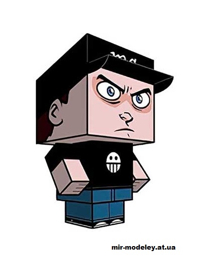 №16336 - mc chris (cubeecraft) из бумаги