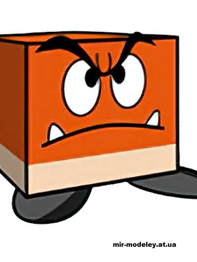 №16334 - Goomba (cubeecraft) из бумаги
