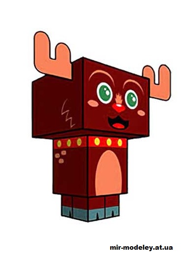 №16357 - Reindeer (Christmas Clone) (cubeecraft) из бумаги