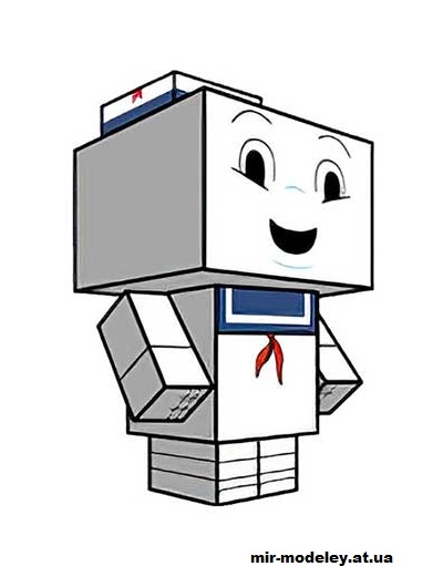 №16347 - The Stay Puft Marshmallow Man (cubeecraft) из бумаги