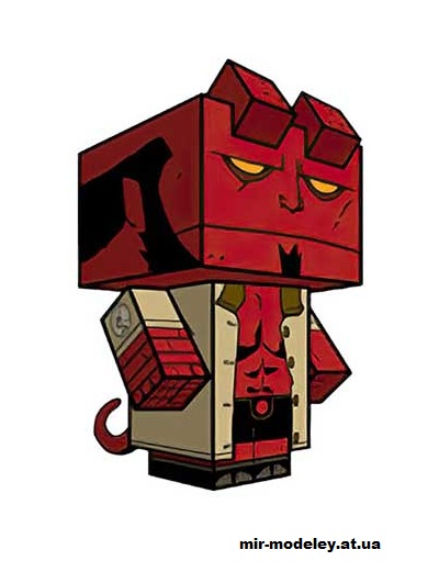 №16321 - Hellboy (cubeecraft) из бумаги