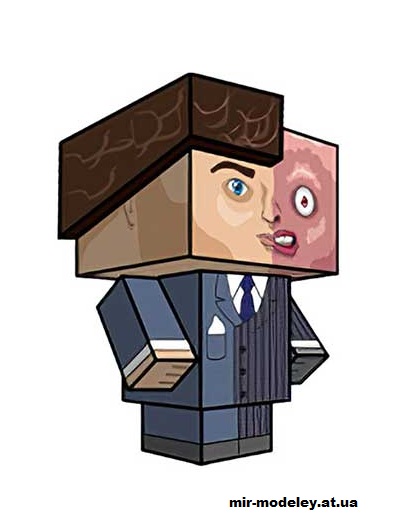 №16299 - Two-Face (aka Harvey Dent) (cubeecraft) из бумаги
