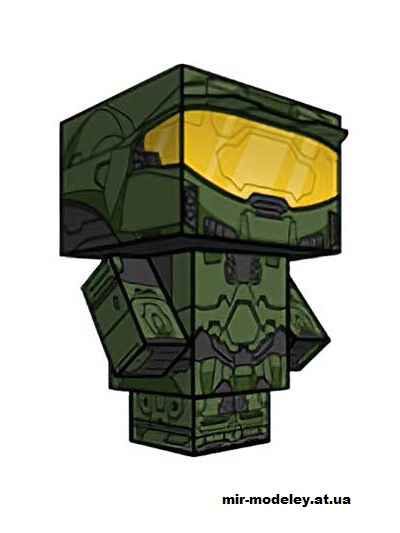 №16340 - Master Chief (cubeecraft) из бумаги