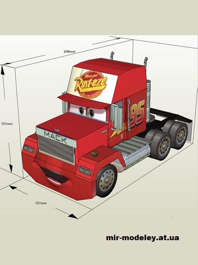 №16435 - Мак / Mack (Webdude) из бумаги