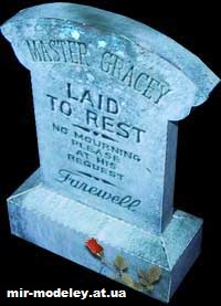№16416 - Надгробный камень Греси / Gracey Stone (Haunted Dimensions) из бумаги