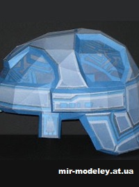 №16401 - Alan Bradley Helmet (Трон) из бумаги