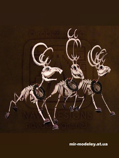 №16404 - Mini Bone Deer & Mini Zero (Disney Experience) из бумаги