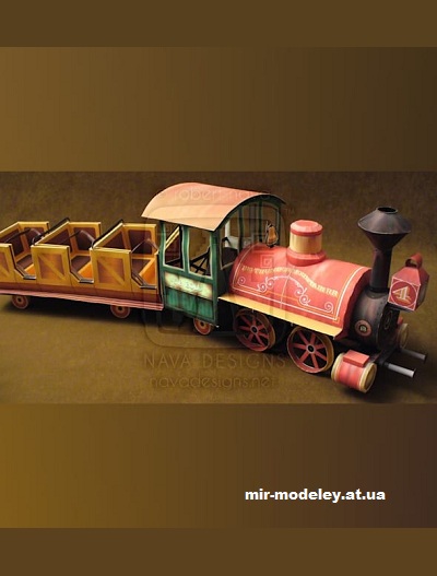 №16393 - Big Thunder Mountain Railroad: Engine No. 4 (Disney Experience) из бумаги